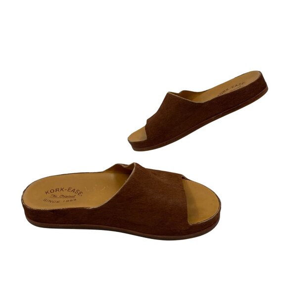 Kork-Ease Brown Mohair Open Toe Sandals | Women’s Size 8 - Picture 1 of 7